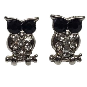 Owl Rhinestone Studs Earrings
